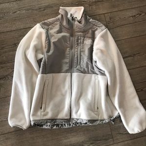 White The North Face Full Zip Denali Jacket - Sz S